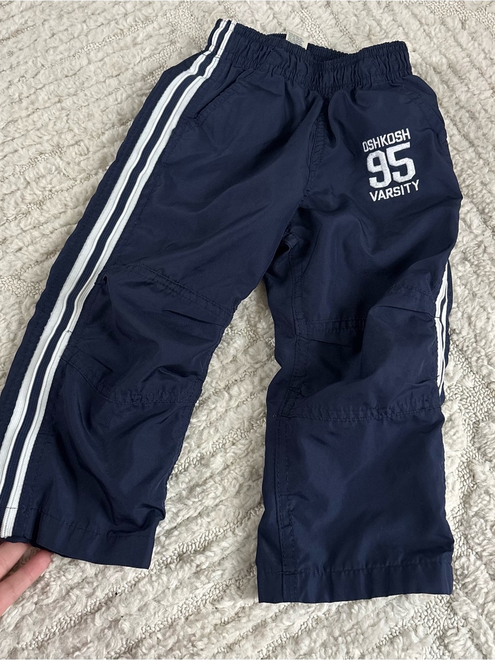 OshKosh B'gosh Navy Track Pants with White Stripes